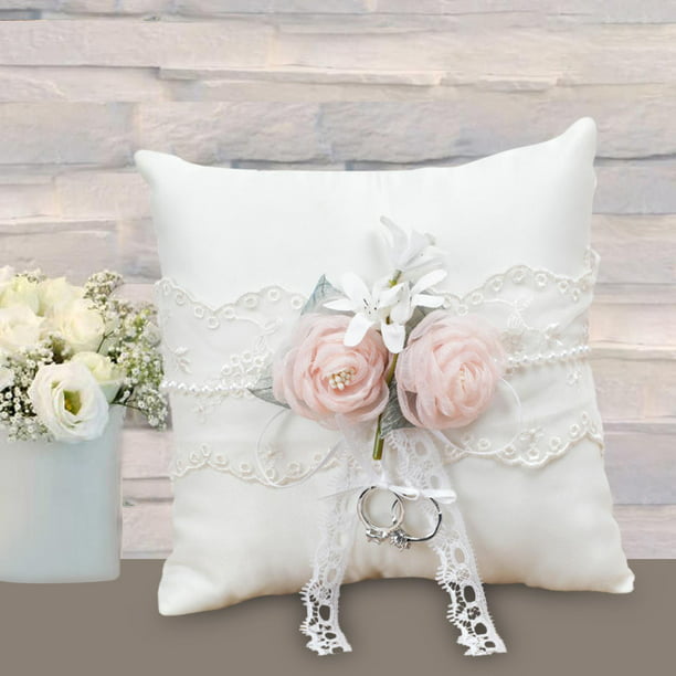 Decoración de encaje Almohada Accesorios Cojines de sofá decorativos de  interior romántico para boda , almohada almohada cuadrada Gloria Almohada  de boda
