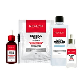 Revlon Set Aceite de Ricino Agua micelar todo en 1 Mascarilla Facial y Suero de Retinol Puro
