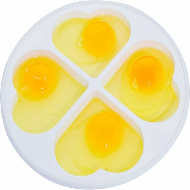 Huevos fáciles para microondas, Tortilla de huevos para microondas, Apto  para microondas, Blanco, para hasta 4 huevos TUNC Sencillez