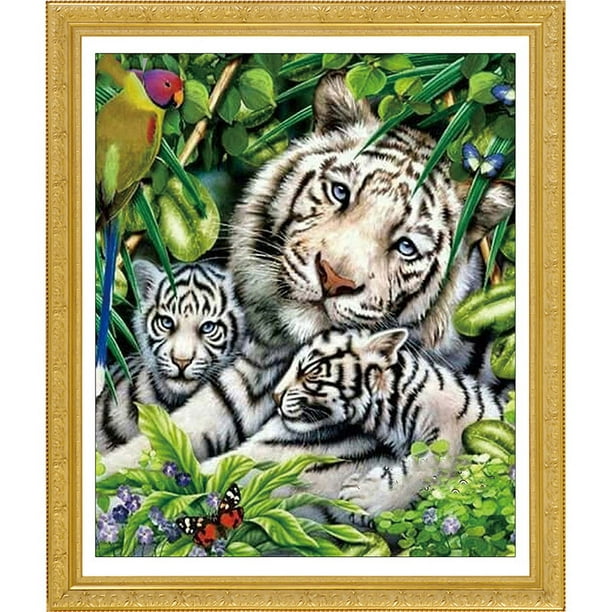 Kit Diamond Painting Pintura Diamantes 5d Tigre bebe