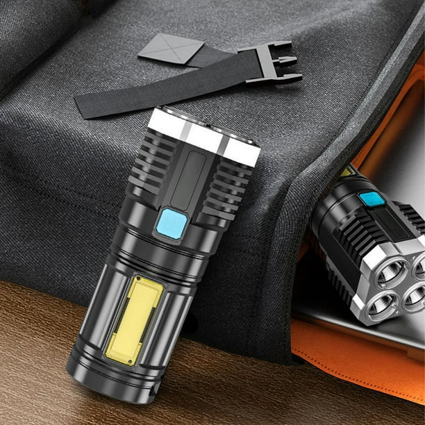 Linterna LED de bolsillo recargable e impermeable con cuerda