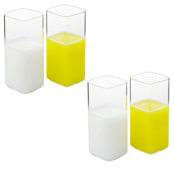 set 4 vasos elegantes cuadrados minimalistas bar restaurante happyware 100156