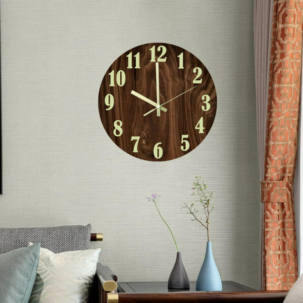  Reloj de pared grande para sala de estar, moderno reloj de  pared silencioso que funciona con pilas, relojes decorativos de 24 pulgadas  sin tictac para dormitorio, cocina, comedor, oficina, decoración de
