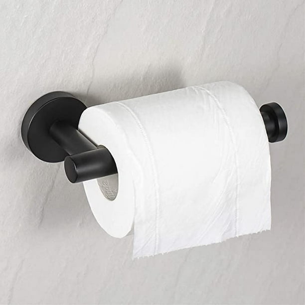 Portarrollos de papel higiénico negro, portarrollos de papel higiénico  montado en la pared para baño, acero inoxidable SUS 304, portarrollos de papel  higiénico WC (negro) JAMW Sencillez