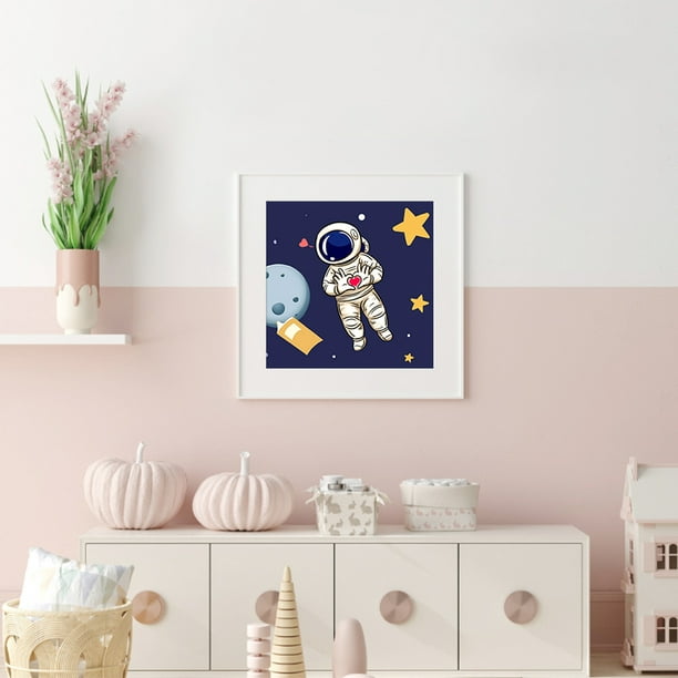 Cuadro para niños Dibujos animados diferentes símbolos de astrona
