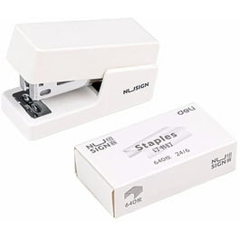 Mini grapadora con grapas, engrapadora de escritorio de oficina, capacidad  de 25 hojas, grapadora pequeña con 640 grapas estándar, fácil de