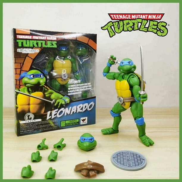 Figuras de acción de Tortugas Ninja Mutantes para niños, juguetes  coleccionables de Tortugas Ninjas de 12cm, Leonardo Raphael, articulación  móvil, regalos de Navidad, 4 piezas Fivean unisex