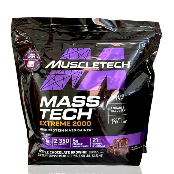 masstech extreme 2000 6 lbs triple chocolate brownie muscletech muscletech mtmastecchocolate6lbs