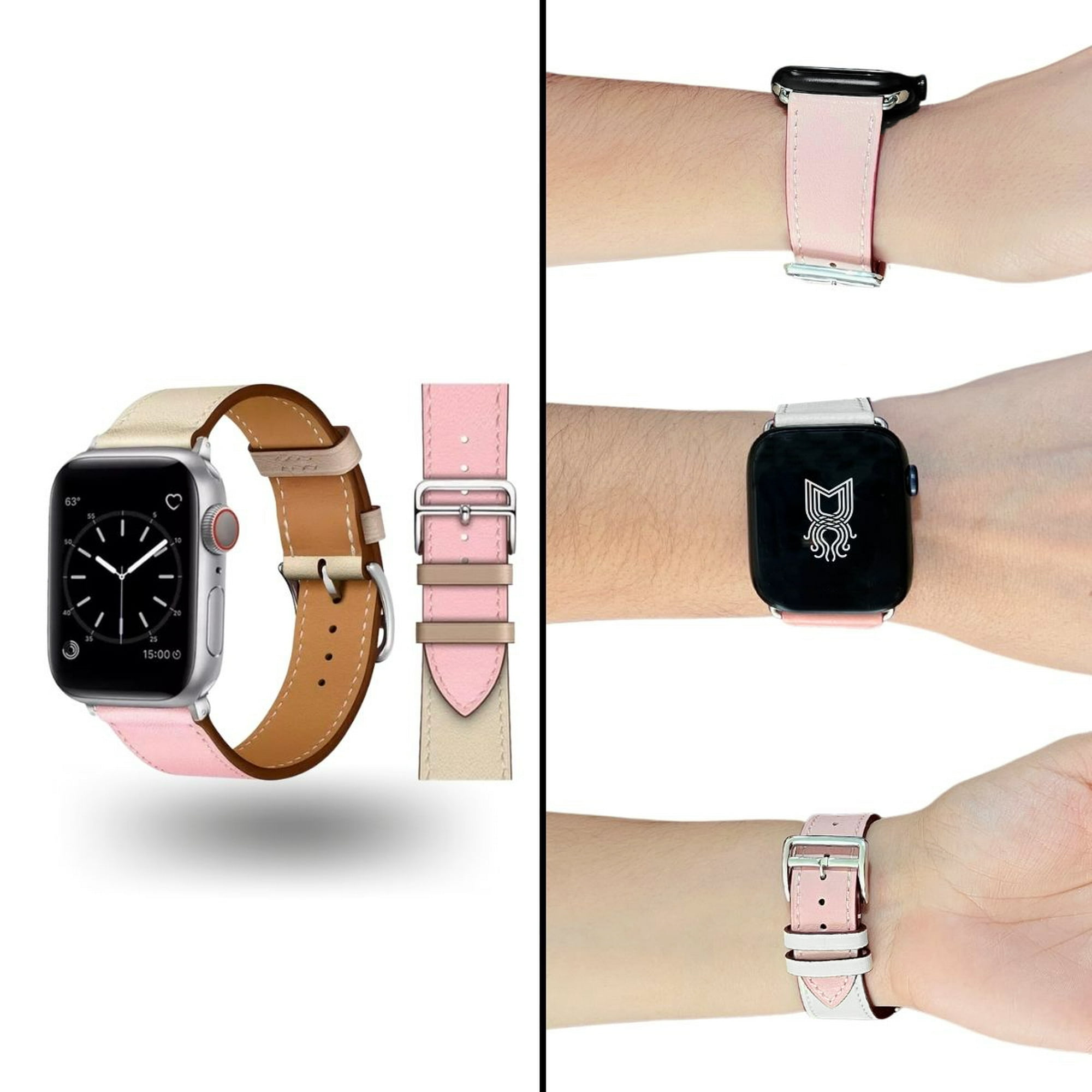 Correa para apple watch compatible con ultra / 45mm / 44mm / 42mm de piel. mamá pulpo piel