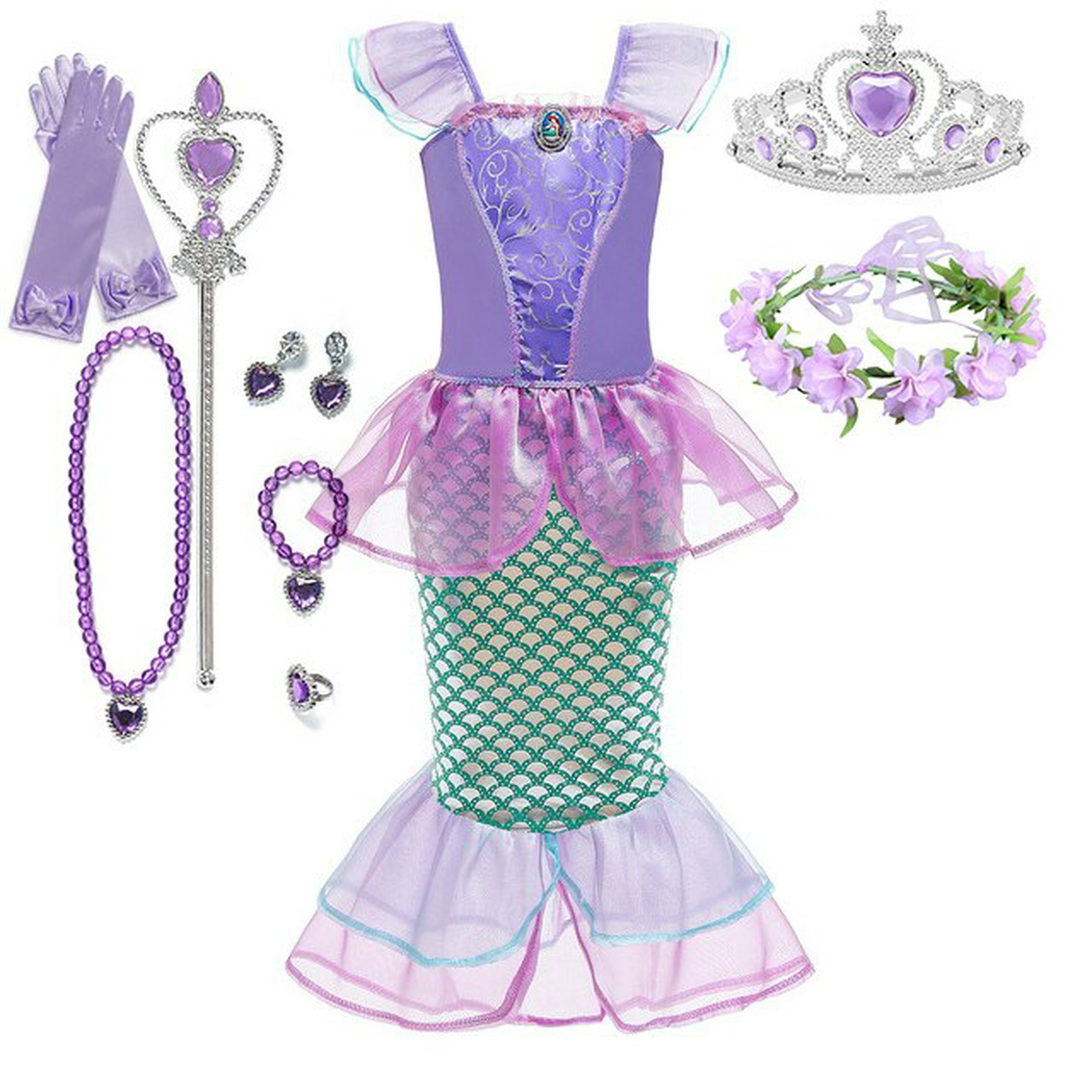 Disfraz de Ariel de la sirenita™ básico - niña: Disfraces niños,y disfraces  originales baratos - Vegaoo