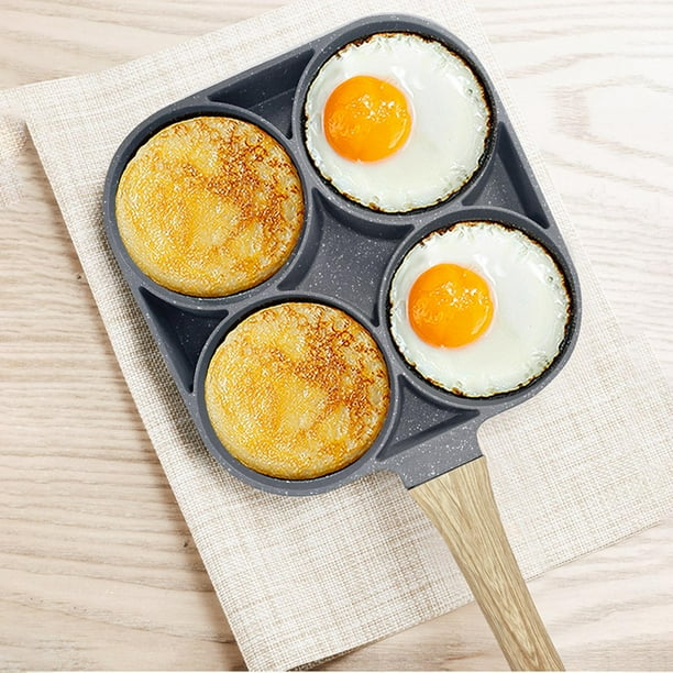 Sartén para huevos Sartén antiadherente Utensilios de cocina Calentamiento  uniforme con mango anti escaldado Sartén dividida Sartén para huevos Estilo  A Macarena sartén de huevo