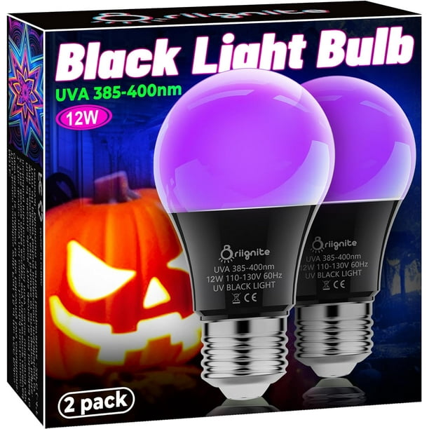 bombilla E27 12W luz negra para pinturas fluor, LED luz ultravioleta