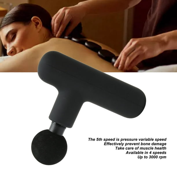 Mini masajeador de percusión muscular, masajeador muscular de mano de mano  de 4 velocidades de vibración corporal masaje corporal masajeador muscular