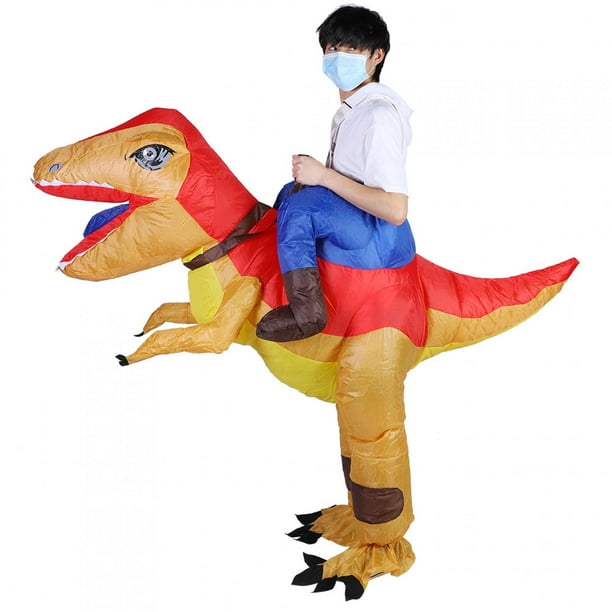 Disfraz inflable de dinosaurio t-rex para adultos y niños, traje de Anime  para fiesta, Carnaval, Halloween, hombre y mujer