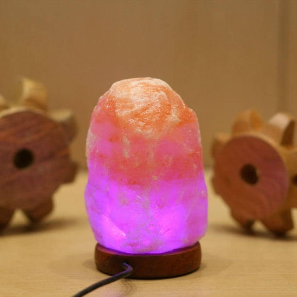 A0-Lámpara de Sal rosa Natural del Himalaya USB (luz led fija blanca)