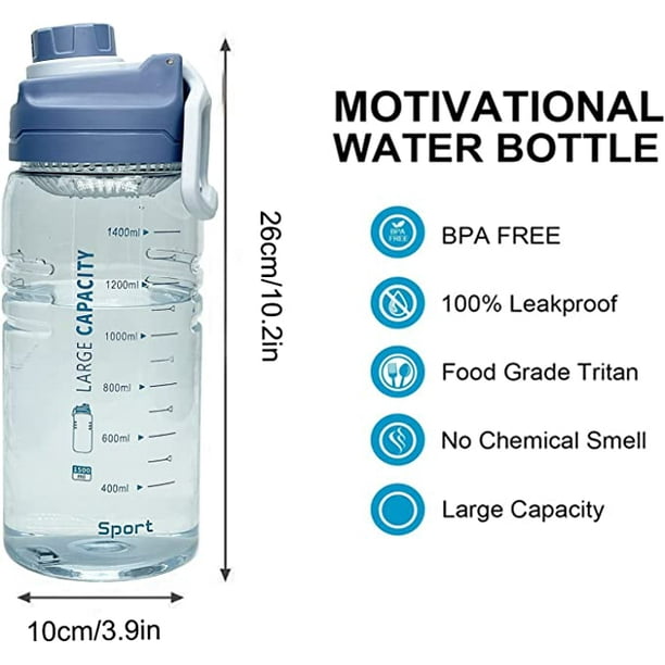 Botella de agua de 1,5 litros a prueba de fugas botella de agua  reutilizable de plástico