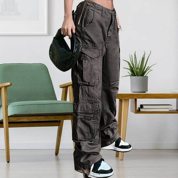 Pantalones anchos para mujer - Gris GENERICO