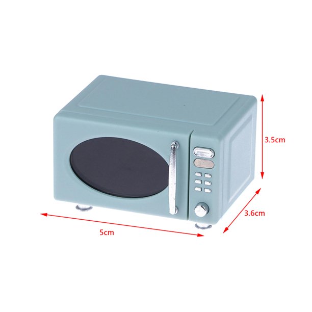 1:12 Casa de muñecas Horno Microondas Mini Aparato de Cocina Casa de  Muñecas Accesorios Habitación Pequeña Decoración