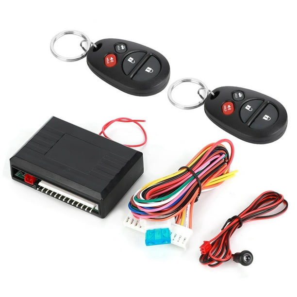 Sistema antirrobo universal negro para coche, sistema de entrada sin llave  con 4 botones, equipo de cierre centralizado Ticfox