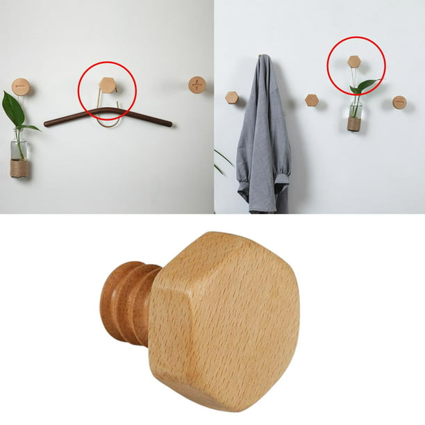  Perchero de madera para colgar en el hogar, dormitorio, perchero  nórdico (color madera) : Hogar y Cocina