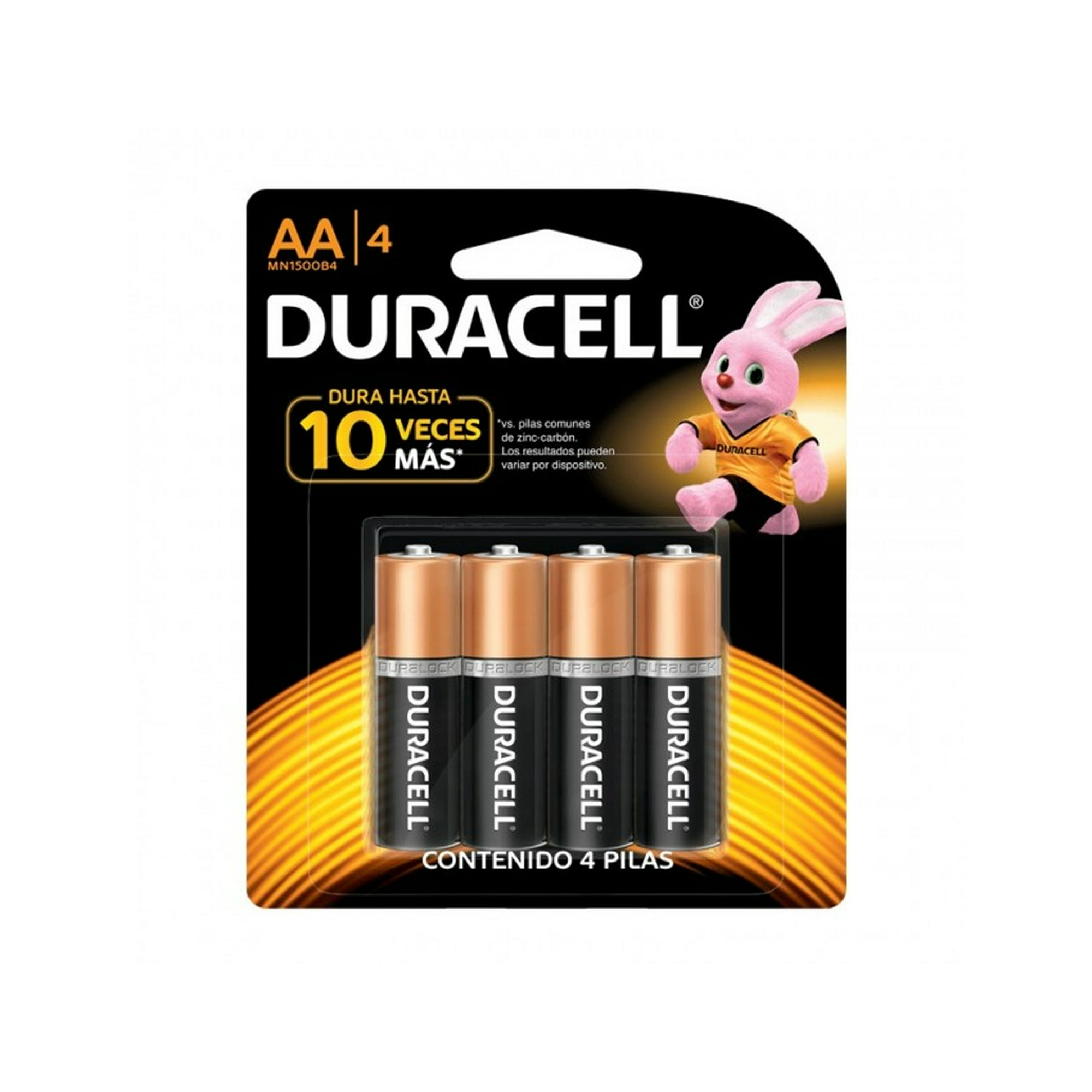Cargador de pilas Duracell con 4 pilas AAA compatible con pilas AA