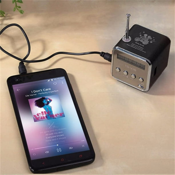 Mini altavoz Digital Música portátil Reproductor MP3/4 Micro SD/TF USB  Disco Altavoz FM Radio Mini pantalla digital Altavoz Reproductor de música