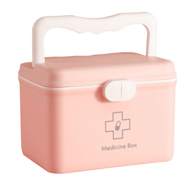 Caja de primeros auxilios para la familia, almacenamiento portátil para  botiquines, caja de medicina de plástico, botiquín de primeros auxilios