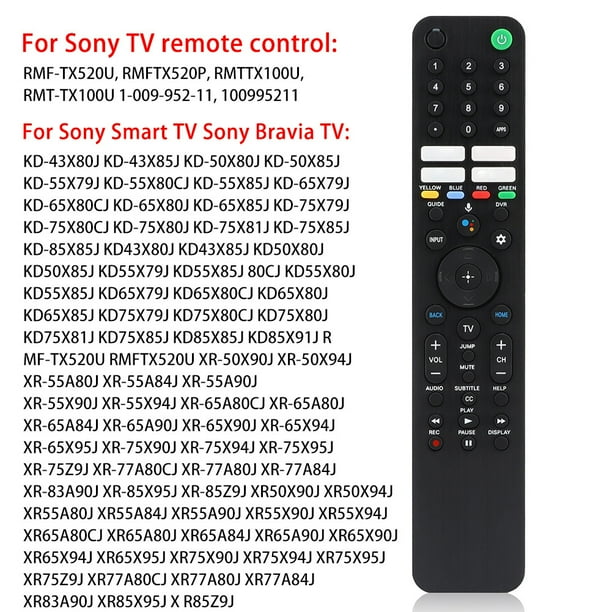 Mando a distancia de repuesto para Sony Bravia Smart TV RMF-TX520U XR50X94J  XR55A90J XR55X90J XR55X94J XR65A80J XR65A84J XR65A90J XR65X90J XR65X94J