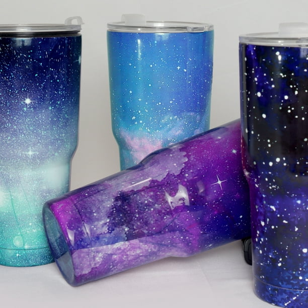 Set 2 Piezas Termo Vaso Para Bebidas De 30oz Galaxia Acero Inoxidable  Iliosinnova Color Azul Diseño Cielo