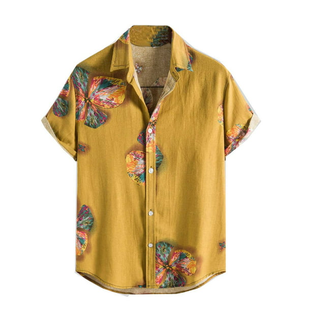  Camisa hawaiana de manga corta para hombre, camisa de