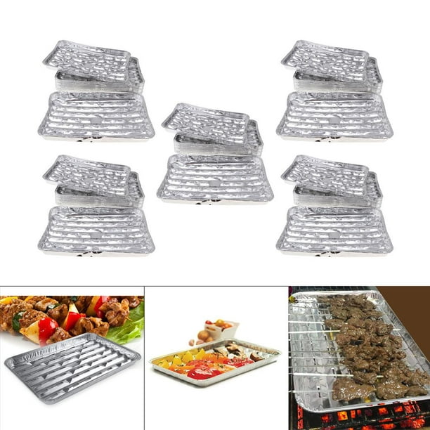  uxcell Sartenes de papel de aluminio de 14.6 x 10.6 pulgadas,  bandejas desechables de 166 onzas para cocina, tostado, hornear, cocinar, 2  unidades