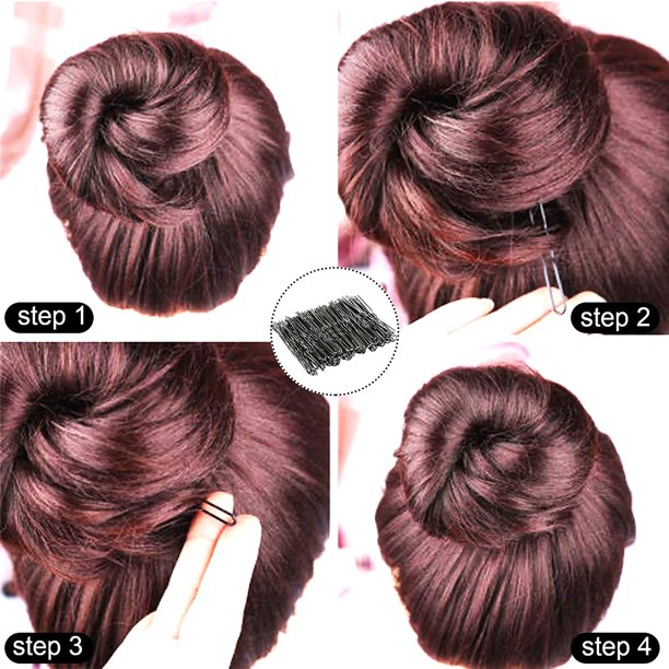 Horquillas para el cabello para mujer, horquillas en forma de U, horquillas  para el pelo en U, horquillas de acetato, horquillas para el pelo, 4 Uds.  MFZFUKR BST3008908-5