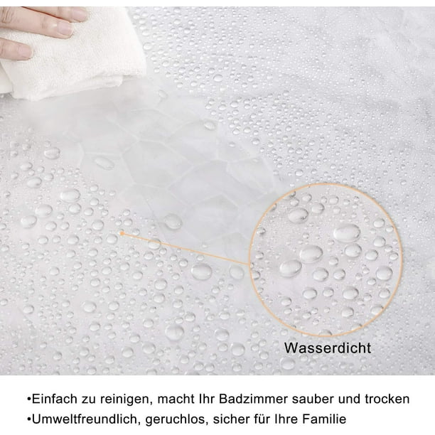 Cortina de ducha antimoho debajo con imán de peso, cubo 3D transparente EVA  cortinas antibacterianas impermeables para ducha y bañera Vhermosa  MZQ-0804-4