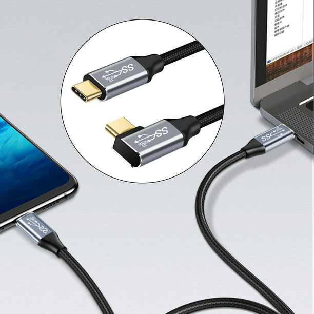 Cable USB de metal de 3 pies tipo-c cargador cable de alimentación USB-C  carga rápida sincronización plata compatible con Kyocera DuraXV Extreme