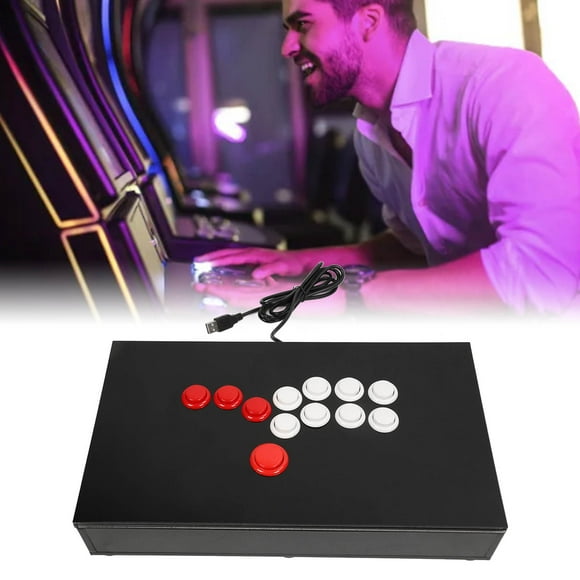 arcade fight stick control preciso para evitar resbalones juego de arcade joystick de lucha teclas de estilo teclado de alta sensibilidad duraderas para pc anggrek otros