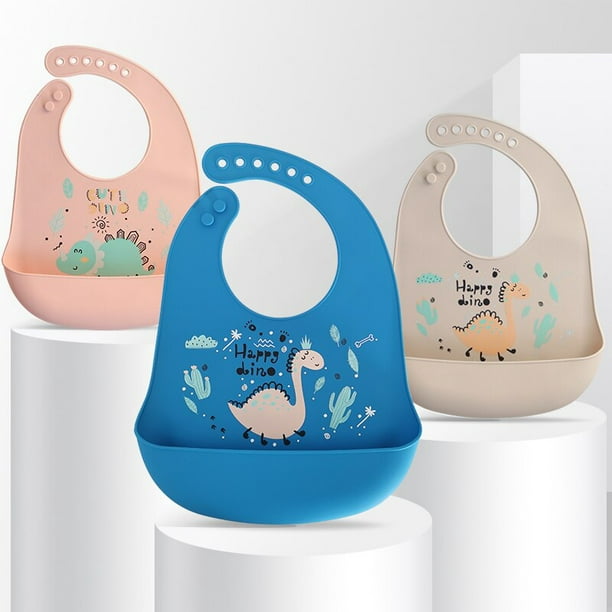 Babero para Bebé de Silicona Impermeable y Desmontable con Dibujos Ani –  Xhobbies