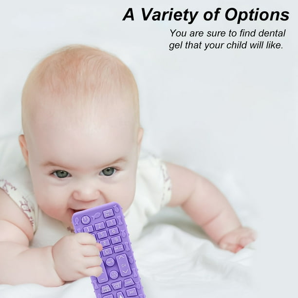 Juguetes mordedores para aliviar la dentición, juguetes para bebés de 3 a 6  y 12 meses, juguetes de silicona con control remoto para bebés de 3, 6, 9