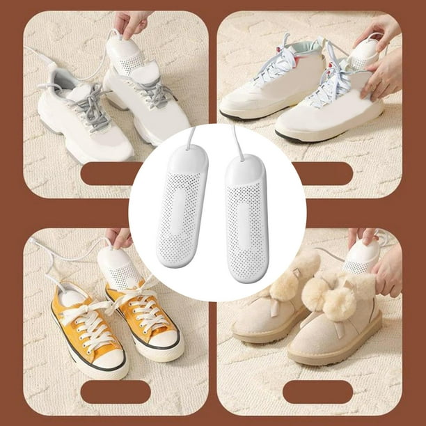 Secador de botas eléctrico, secador de zapatos y desodorante con  temporizador, secador de botas de esquí portátil (blanco)