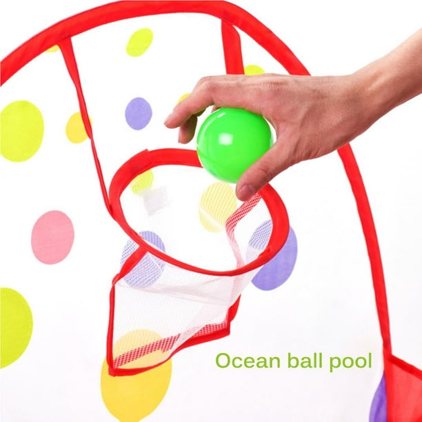 Piscina de bolas portátil con diseño hexagonal azul para niños, para  interiores y exteriores, fácil de plegar, para jugar en la piscina,  juguetes para