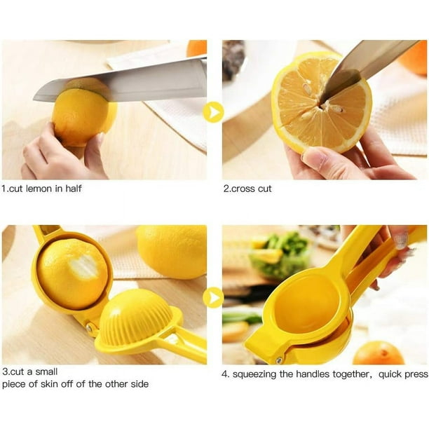 Exprimidor manual tipo prensa para limas y limones