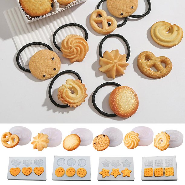 Molde Reposteria Silicon 6 Piezas Hornear Galletas Madalenas