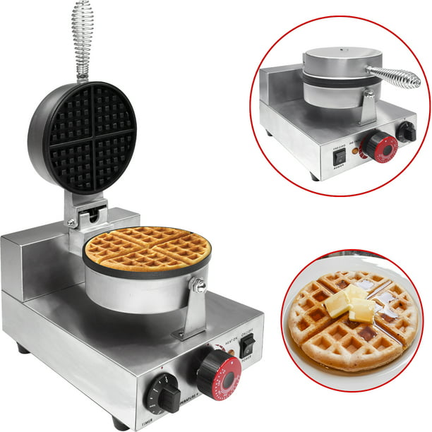 Maquina Para Hacer Waffles Electrica Redonda Gofrera Belga Sandwichera 3-in- 1