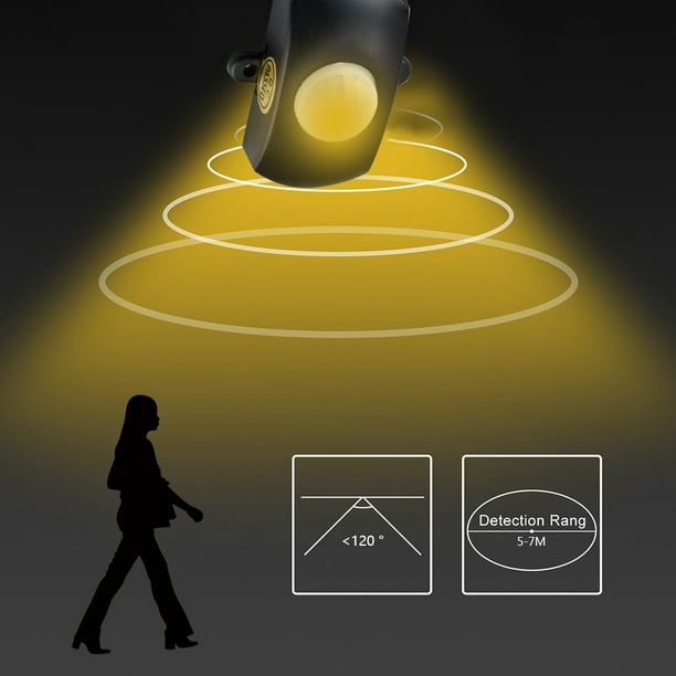 Sensor de movimiento, interruptor PIR negro detector de sensor de  iluminación de movimiento infrarrojo, interruptor de sensor de movimiento  de
