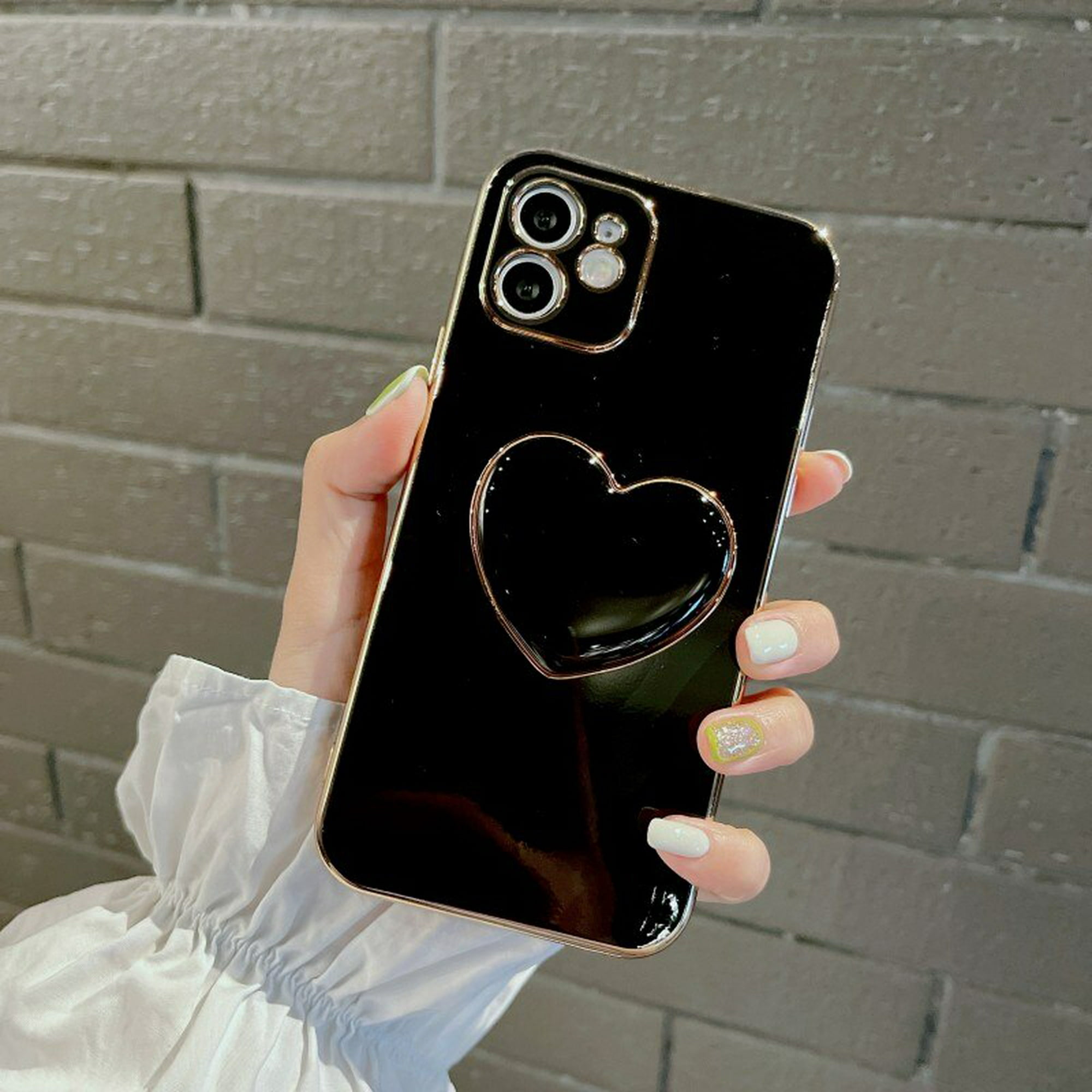  Carcasa para iPhone SE (2020) / 7 / 8 con diseño de corazón  coreano : Celulares y Accesorios