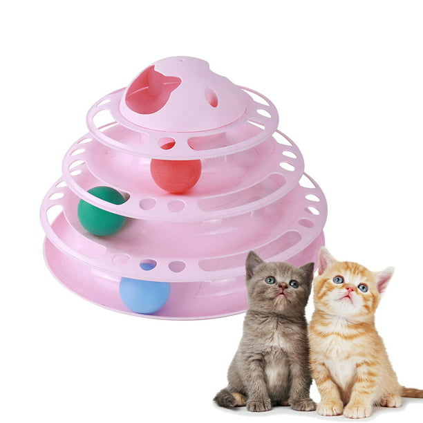 4 Capas de de Gato Juguete de de Torre de Juguete para Mascotas Interactivo Capas de Tocadi Colco Juguetes de mesa giratoria para gatos | Walmart en línea