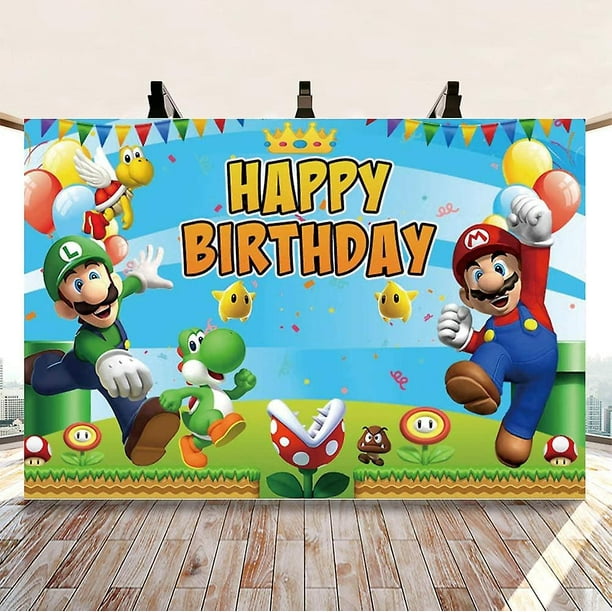 Suministros para fiesta de cumpleaños de Super Mario Decoración para  fiestas
