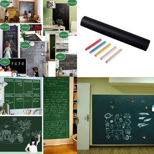  Pizarra adhesiva (verde), adhesivo autoadhesivo para pared,  adhesivo de pared borrable para escuela en casa, oficina, comedor (tamaño :  59.1 x 35.4 in) : Productos de Oficina