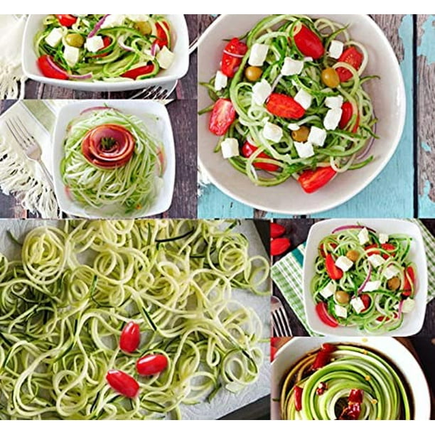 Espiralizador de verduras Cortador de verduras en espiral - Cortador de  verduras XREXS para sus frutas y verduras Espirales Espaguetis, fideos,  cintas o fideos TUNC Sencillez