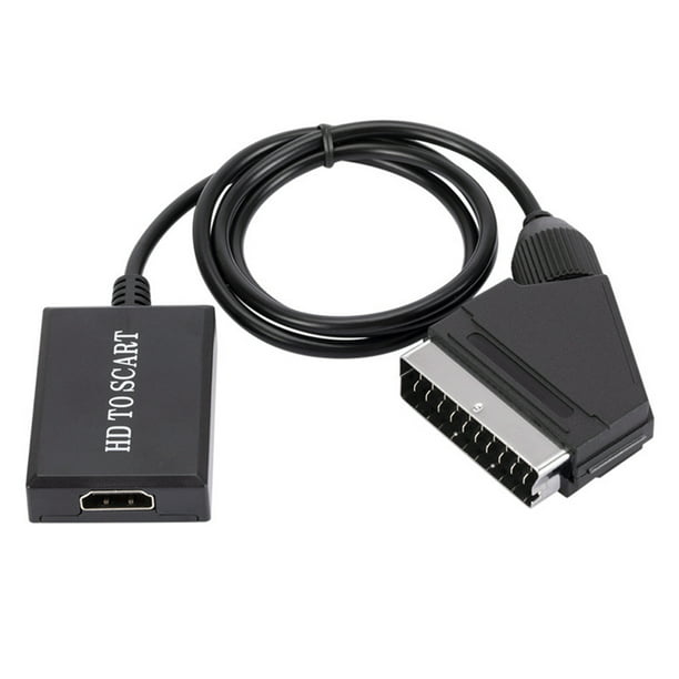Accesorios para juegos Adaptador de audio y video 720P / 1080P Compatible  con HDMI a convertidor Scart para TV HD JShteea Nuevo
