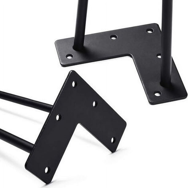 Aleko - Patas negras para muebles, 4 piezas, patas de horquilla para silla  de mesa DIY con 20 tornillos + 4 protectores de patas (10 cm) ACTIVE  Biensenido a ACTIVE